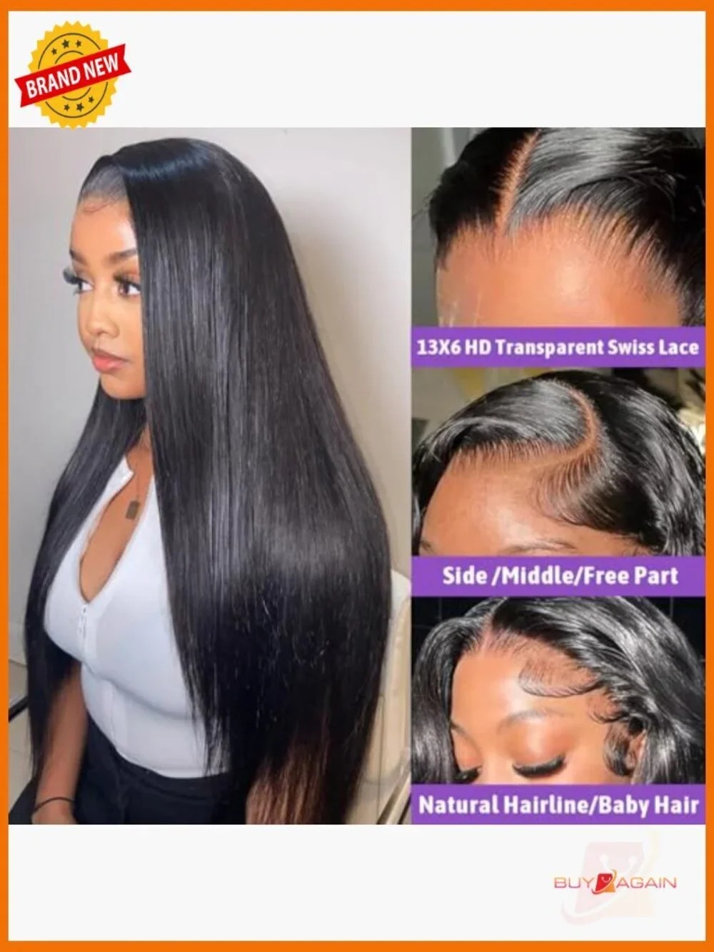 N/A wig middle flawless